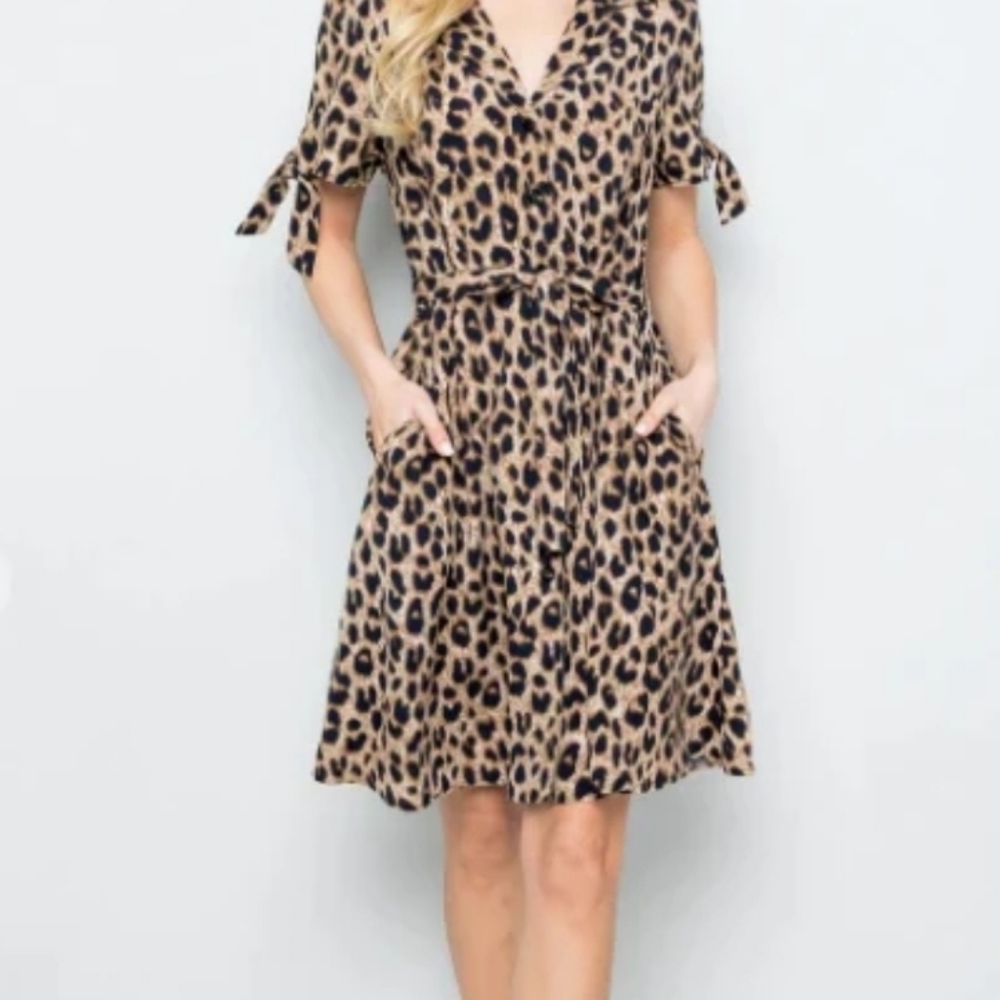 Unique vintage leopard dress